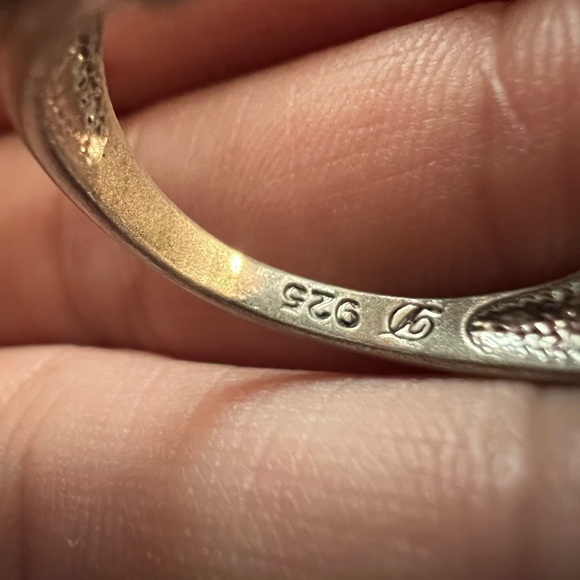 925 STERLING SILVER PINK AND WHITE FLOWER CZ RING. 6.5 - Picture 5 of 7